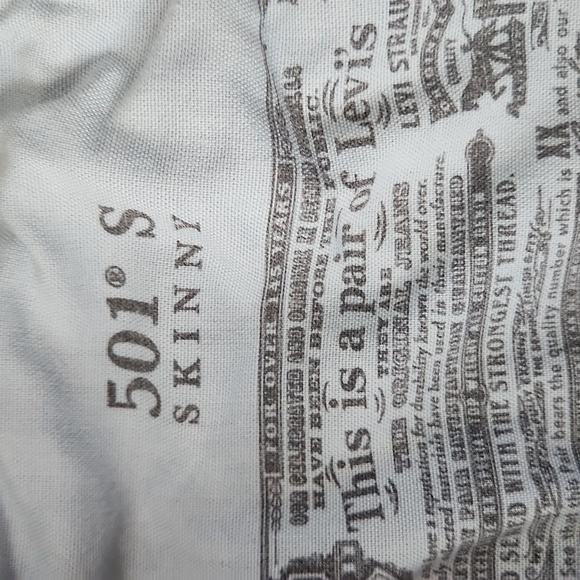 Levi's 501 Skinny High Rise Button Fly Jeans - Picture 8 of 11